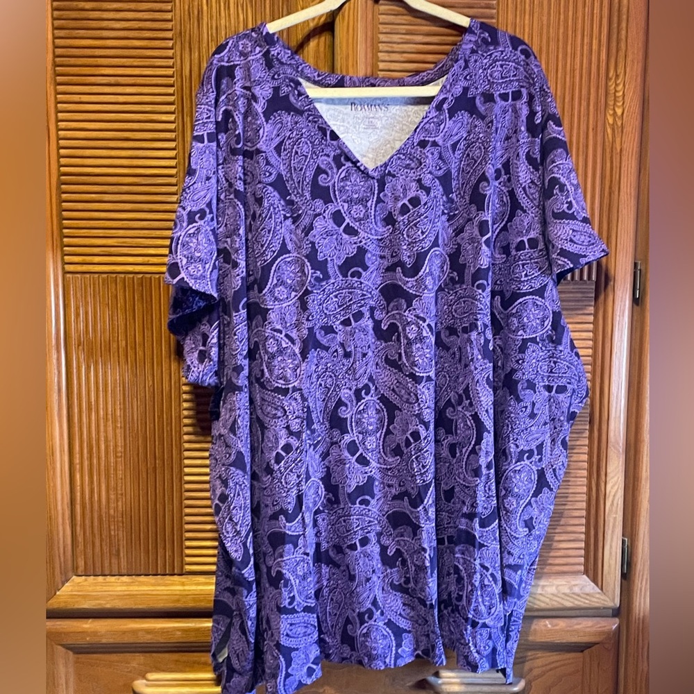 Purple paisley tunic
